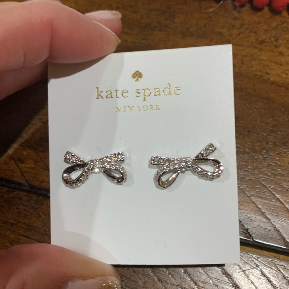 Kate Spade “Skinny Mini” bow earrings